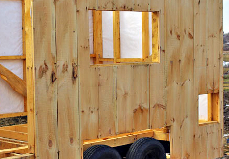 Siding in progress