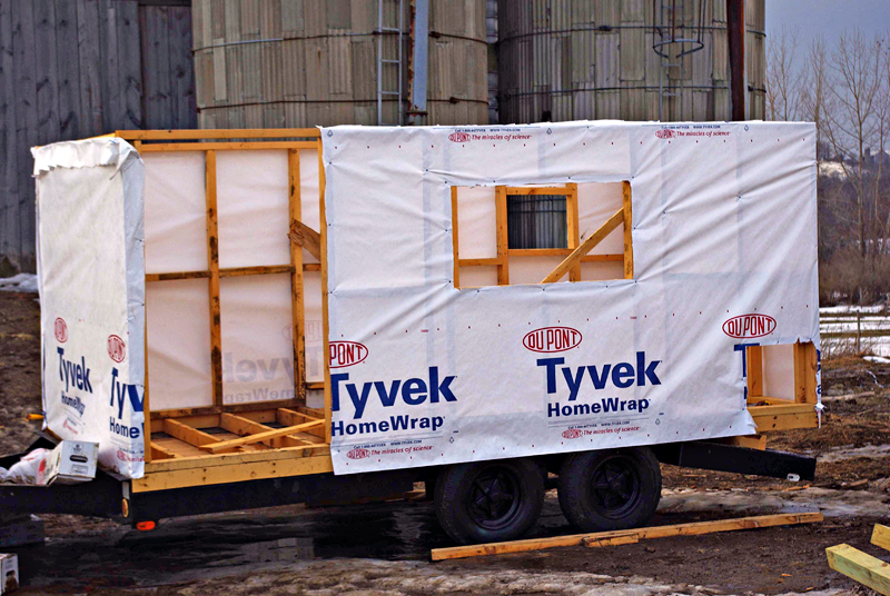 More Tyvek work